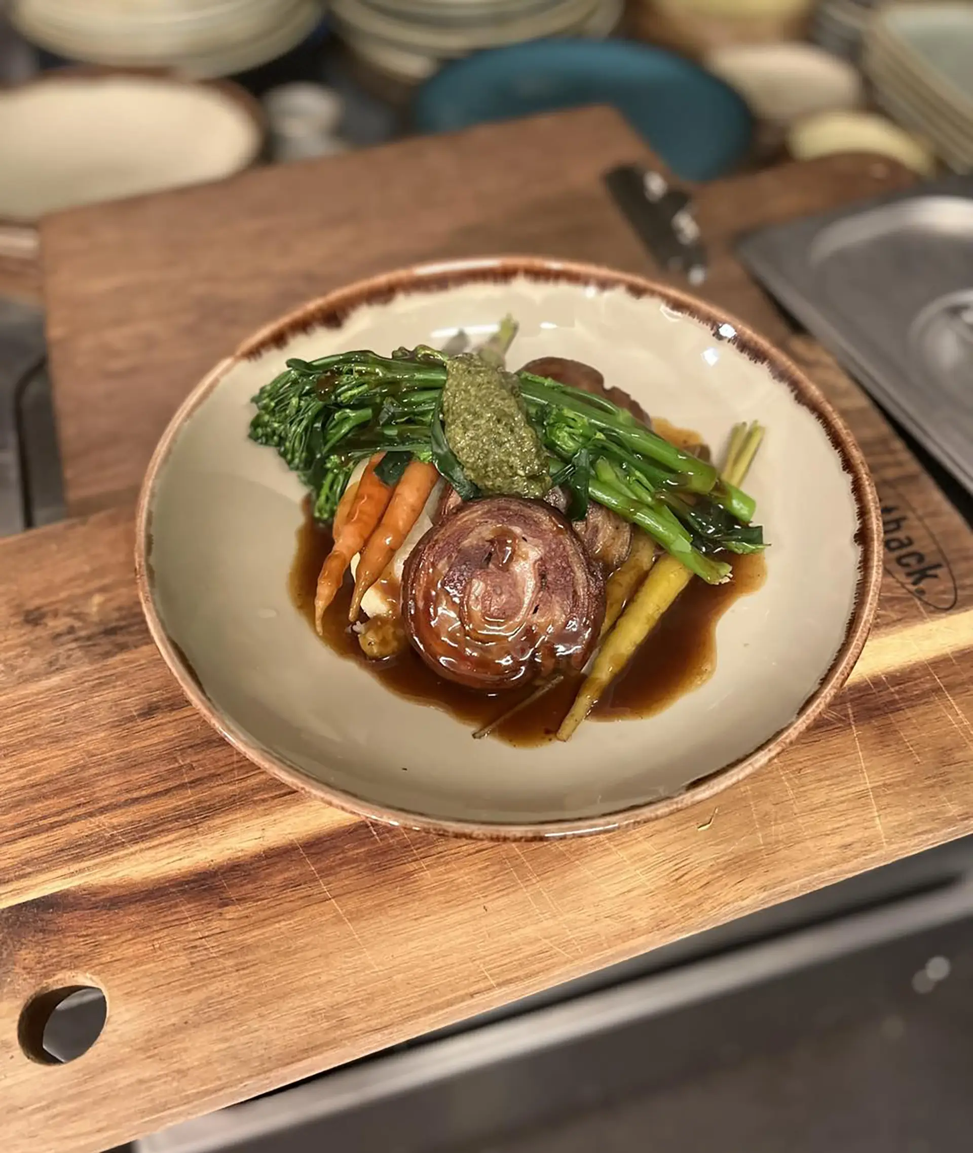 Stuffed Roast Meat With Veggies